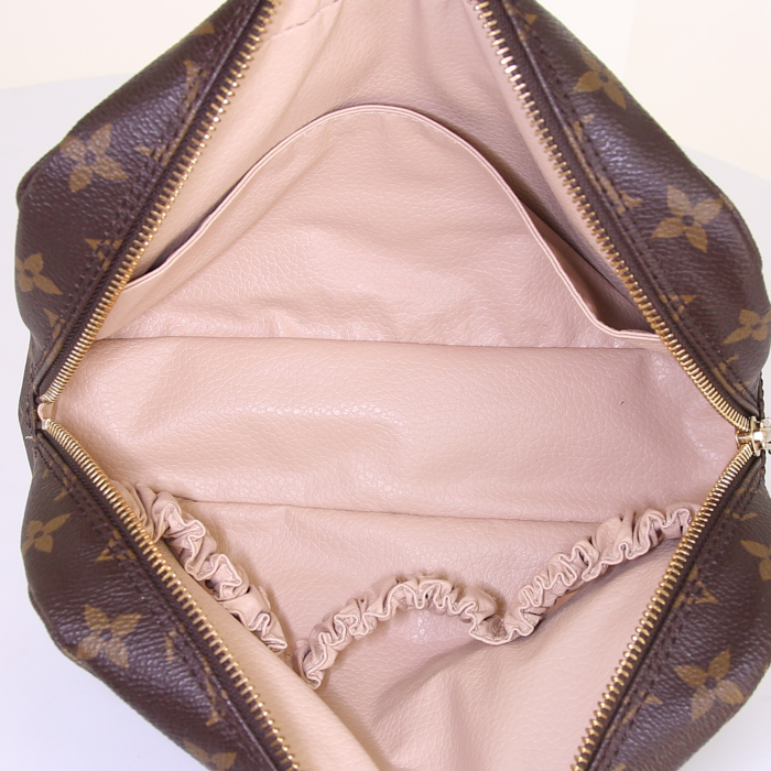 Pochette Louis Vuitton in tela monogram marrone - Detail D2