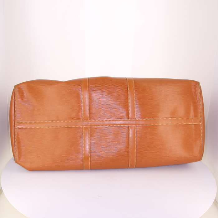 Borsa da viaggio Louis Vuitton Keepall 45 modello grande in pelle Epi gold - Detail D4