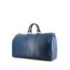 Bolsa de viaje Louis Vuitton Keepall 50 cm en cuero Epi azul - 00pp thumbnail
