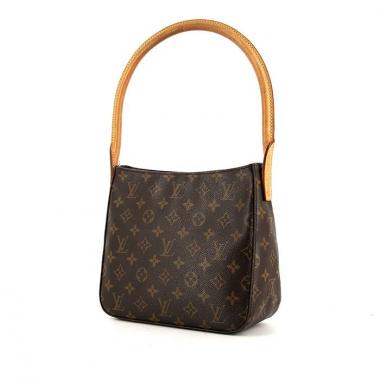 Sac à main Louis Vuitton Looping en toile monogram et cuir naturel