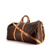 Bolsa de viaje Louis Vuitton Keepall 55 cm en lona Monogram y cuero natural - 00pp thumbnail
