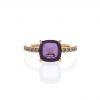 Pomellato ring in pink gold,  diamonds and amethyst - 360 thumbnail