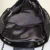 Shopping bag Chanel Grand Shopping in pelle trapuntata nera e profili bianchi - Detail D3 thumbnail