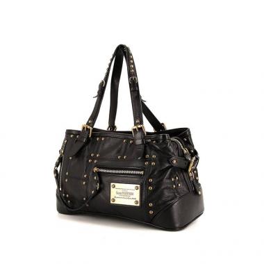 Borsa Louis Vuitton Rivets in pelle nera con decoro di borchie