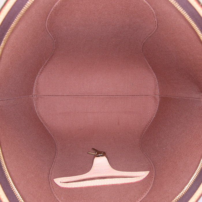 Sac à main Louis Vuitton Ellipse grand modèle en toile monogram marron et cuir naturel - Detail D2