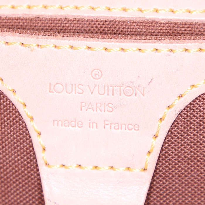Louis Vuitton Ellipse large model handbag in brown monogram canvas and natural leather - Detail D3