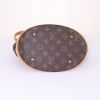 Shopping bag Louis Vuitton Bucket in tela monogram cerata marrone e pelle naturale - Detail D4 thumbnail