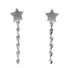 Paire de pendants d'oreilles Chanel Comètes en or blanc et diamants - 00pp thumbnail