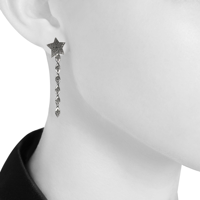 Chanel Comètes pendants earrings in white gold and diamonds Chanel Comètes pendants earrings in white gold and diamonds