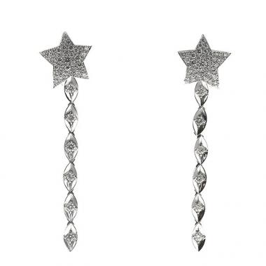 Chanel Comètes pendants earrings in white gold and diamonds Chanel Comètes pendants earrings in white gold and diamonds
