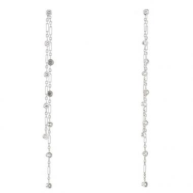 Dior Délicates pendants earrings in white gold and diamonds
