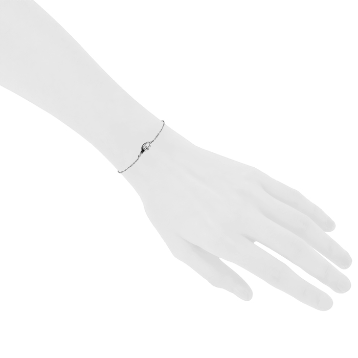 Flexible Cartier Love bracelet in white gold - Detail D1