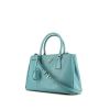 Prada Galleria small model handbag in turquoise leather saffiano - 00pp thumbnail