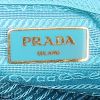 Prada Galleria small model handbag in turquoise leather saffiano - Detail D4 thumbnail