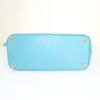 Prada Galleria small model handbag in turquoise leather saffiano - Detail D5 thumbnail