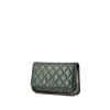 Chanel Wallet on Chain shoulder bag in green glittering leather - 00pp thumbnail