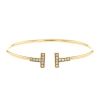 Tiffany & Co Wire size M bangle in yellow gold and diamonds - 00pp thumbnail