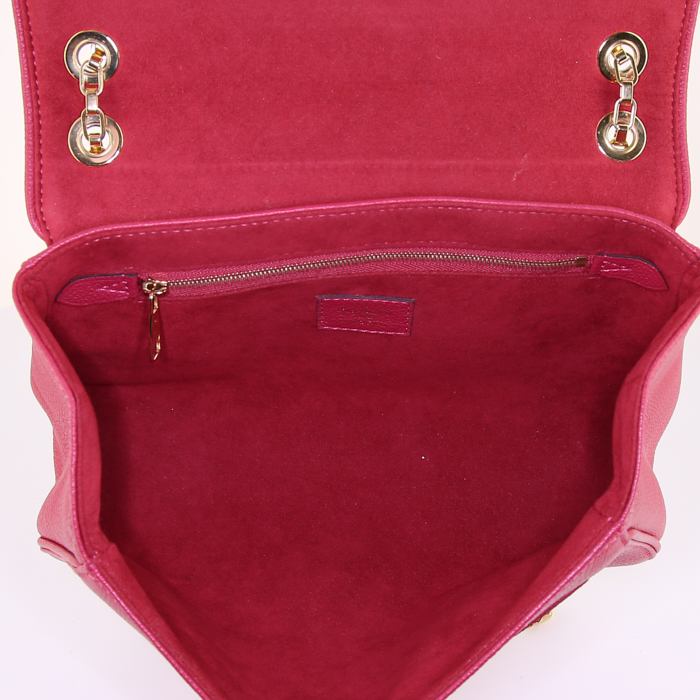 Louis Vuitton Saint Germain shoulder bag in raspberry pink empreinte monogram leather - Detail D3