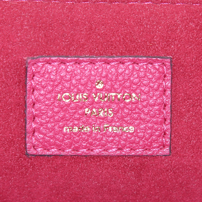 Louis Vuitton Saint Germain shoulder bag in raspberry pink empreinte monogram leather - Detail D4