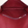 Hermès handbag in burgundy box leather - Detail D2 thumbnail