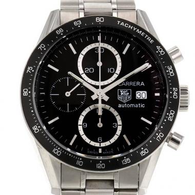 Montre TAG Heuer Carrera Automatic Chronograph Tachymeter en acier Ref :  CV2010-3 Vers  2010