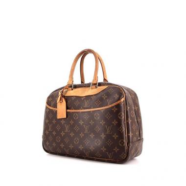 Bolso de mano Louis Vuitton Deauville en lona Monogram marrón y cuero natural