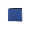 Bottega Veneta wallet in electric blue intrecciato leather - 360 thumbnail