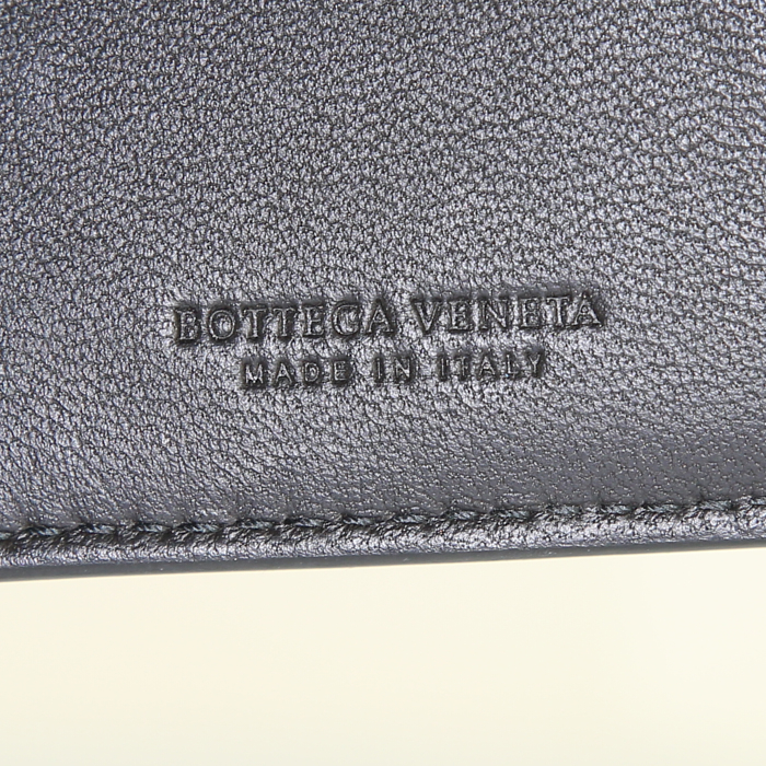 Portefeuille Bottega Veneta en cuir intrecciato bleu- électrique - Detail D2