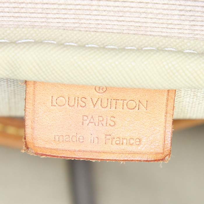 Bolso de mano Louis Vuitton Deauville en lona Monogram revestida y cuero natural - Detail D3