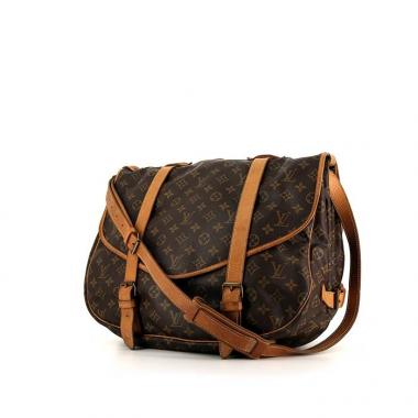 Louis Vuitton Saumur shoulder bag in monogram canvas and natural leather