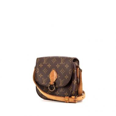 Bolso bandolera Louis Vuitton Saint Cloud modelo pequeño en lona Monogram marrón y cuero natural
