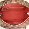 Bolso de mano Louis Vuitton Nolita en lona a cuadros ébano y cuero marrón - Detail D2 thumbnail