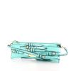 Burberry shoulder bag in turquoise patent leather - 00pp thumbnail