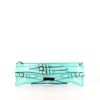 Burberry shoulder bag in turquoise patent leather - 360 thumbnail