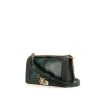 Chanel Boy shoulder bag in green python and green leather - 00pp thumbnail