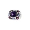 Dome-shaped Chanel Baroque medium model ring in white gold,  tourmaline and amethysts - 00pp thumbnail