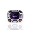 Dome-shaped Chanel Baroque medium model ring in white gold,  tourmaline and amethysts - 360 thumbnail