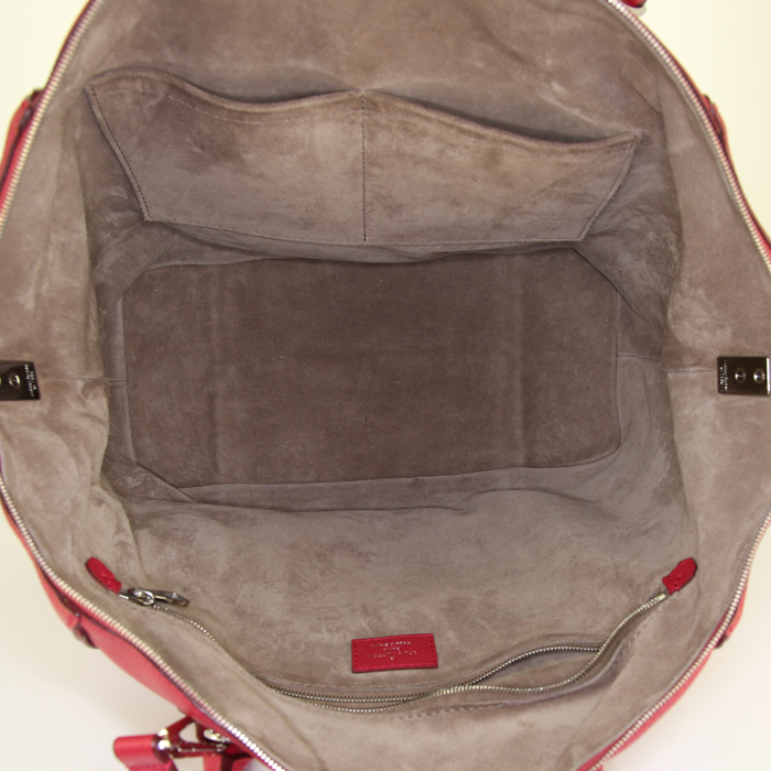 Louis Vuitton Lockit handbag in red leather - Detail D3