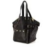 Saint Laurent Downtown small model handbag in black grained leather - 00pp thumbnail
