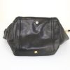 Saint Laurent Downtown small model handbag in black grained leather - Detail D4 thumbnail