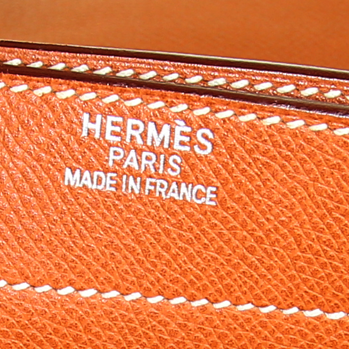 Hermès Sac à dépêches briefcase in gold epsom leather - Detail D4