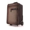 Berluti suitcase in brown leather and beige canvas - 00pp thumbnail