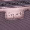 Berluti suitcase in brown leather and beige canvas - Detail D3 thumbnail