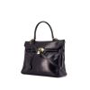 Hermes Monaco handbag in blue box leather - 00pp thumbnail