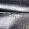 Hermes Monaco handbag in blue box leather - Detail D5 thumbnail