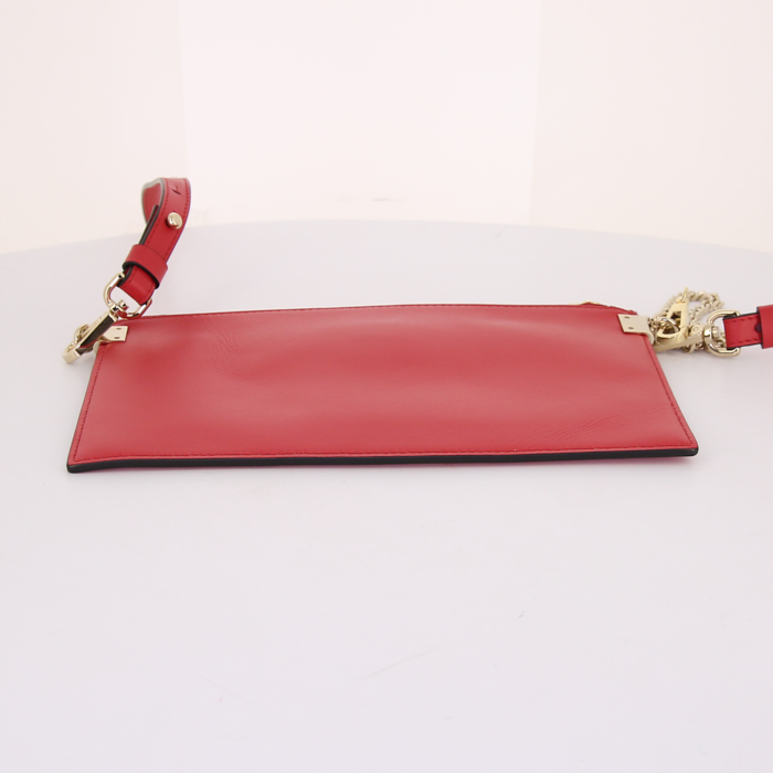 Borsa a tracolla Versace Palazzo Empire in pelle rossa - Detail D4