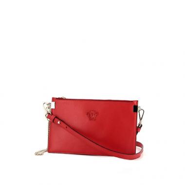Borsa a tracolla Versace Palazzo Empire in pelle rossa