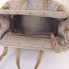 Prada handbag in beige braided canvas and beige leather - Detail D3 thumbnail