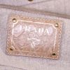 Bolso de mano Prada en tejido trenzado beige y cuero beige - Detail D4 thumbnail