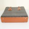 Goyard Comores shopping bag in black monogram canvas and brown leather - Detail D4 thumbnail